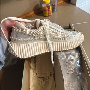 Dolce Vita Cream Athletic Shoes